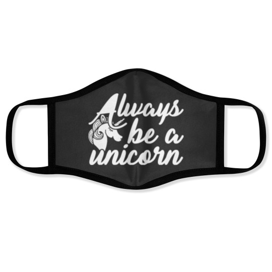 Discover Unicornalways be a unicorn (3) Face Masks