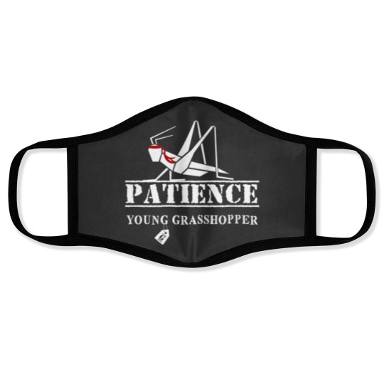 Discover Patience Young Grasshopper Face Masks