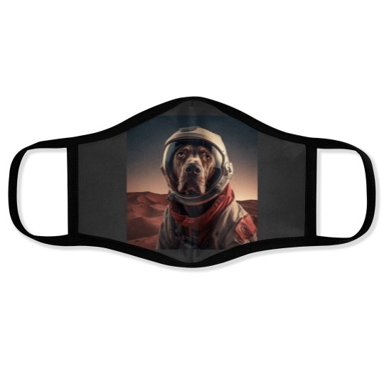 Discover weimaraner on a tour to mars Face Masks