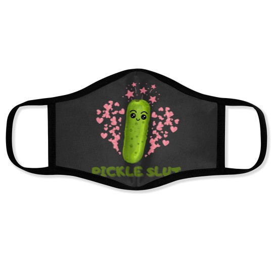 Discover PickleSlutCanning Food Lover Funny Pickle Face Masks