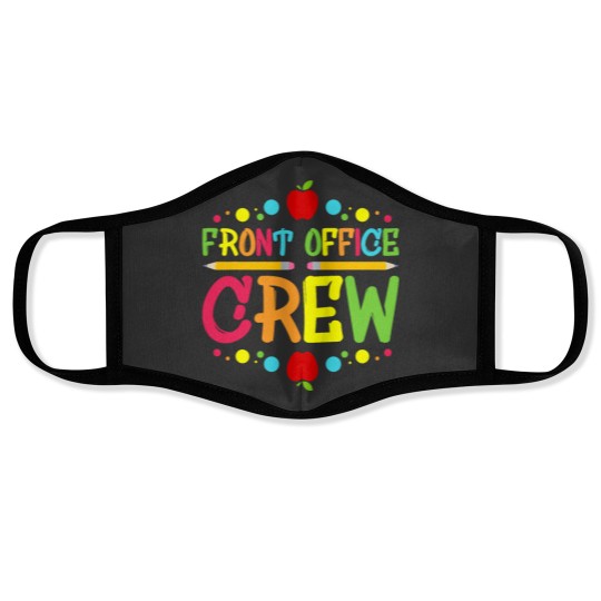 Discover Front Office Crew School Secretary Face Masks