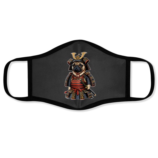 Discover Pug Japanese Samurai Puppy Dog Ninja Lover Martial Art Face Masks
