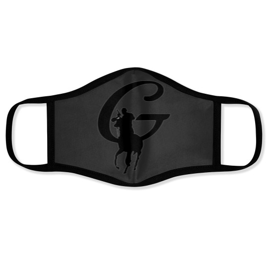 Discover Logo Polo Black Face Masks