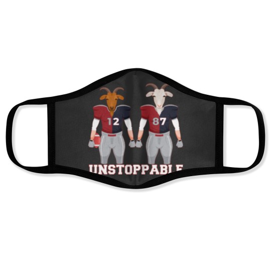 Discover Unstoppable Goats ( Brady _amp_ Gronk ) Face Masks