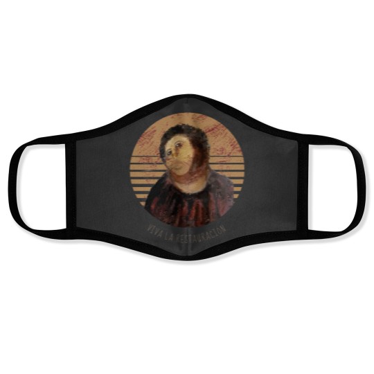 Discover Viva La Restauracion Jesus Fresco Restoration Fail Meme Face Masks