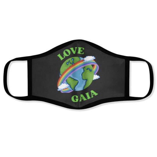Discover Love Gaia,My Earth, Gaia,Love mother earth, earth gift,climate activist,Our Climate Our worl Face Masks