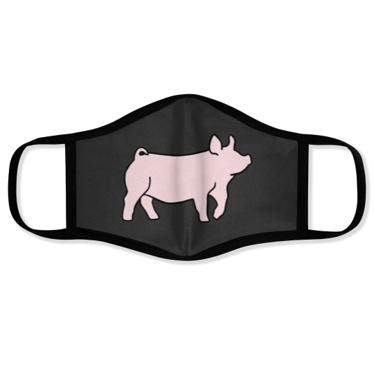 Discover Yorkshire Show Pig Sticker Face Masks