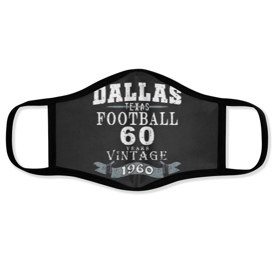 Discover Dallas Pro Football60 Year Anniversary Vintage Face Masks