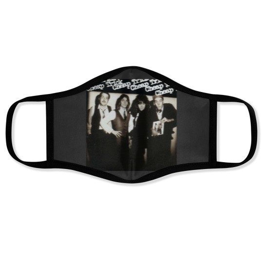 Discover Chea. Tric. band cover  .png Face Masks