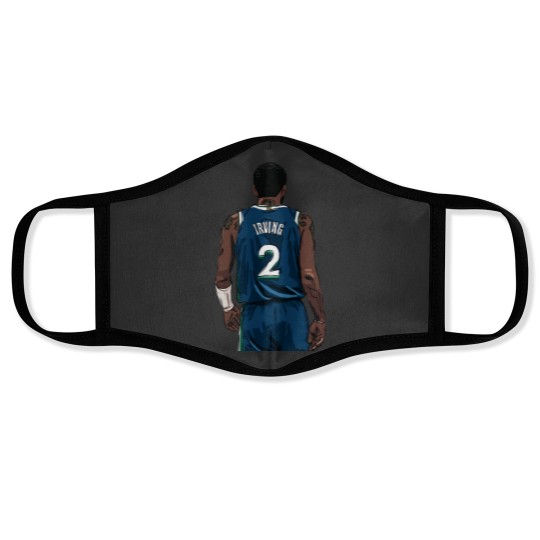 Discover Kyrie Irving Dallas Sketch Face Masks