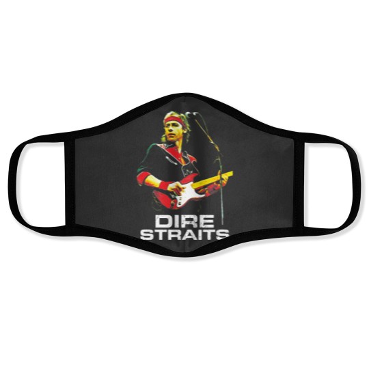 Discover Straits State Sultans of Swing White  Sticker Face Masks