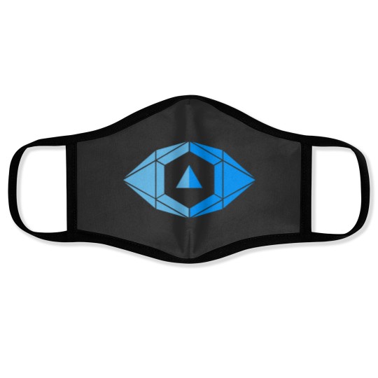 Discover Focus Logo  Horizon Zero Dawn Symbol  Blue Logo  .png Face Masks