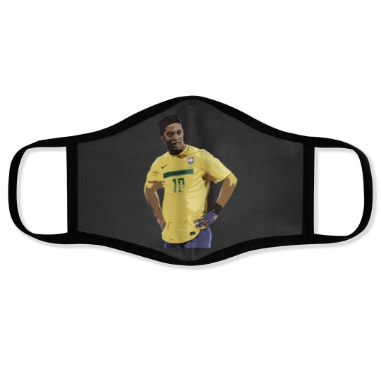 Discover Ronaldinho Brazil Joga Bonito Sticker Face Masks