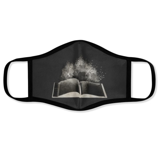 Discover book black and white Face Masks