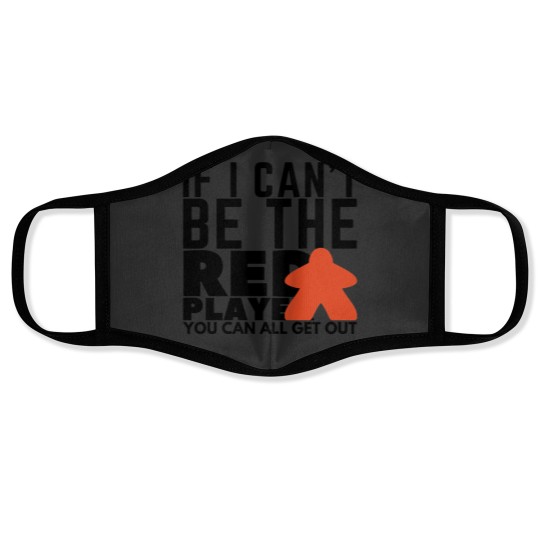 Discover Board Game Red Player Art Face Masks