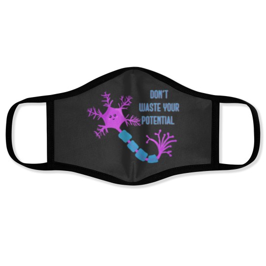 Discover Don_t waste your potential,  neuron motivation Face Masks