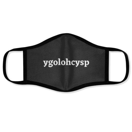 Discover ygolohcysp - Reverse Psychology Face Masks