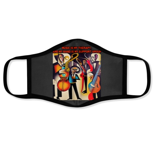 Discover Music Therapy Band Support Group Face Mask