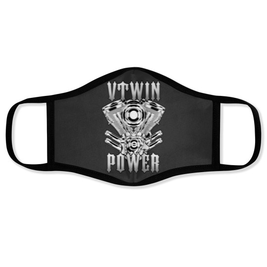 Discover V Twin Power Face Masks