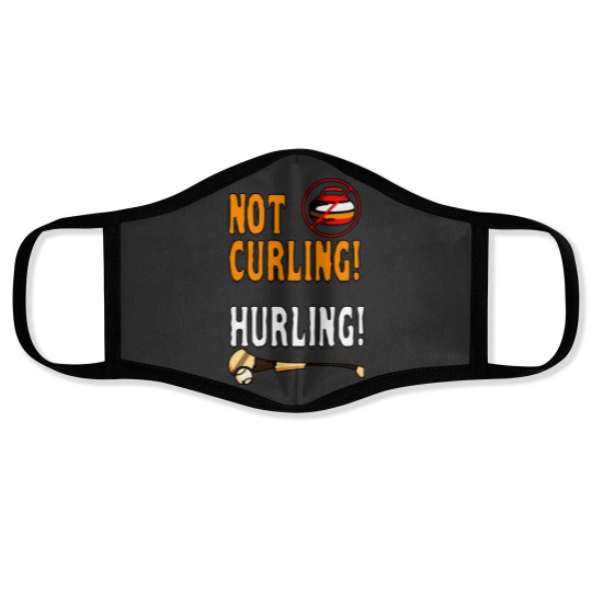 Discover Not Curling Hurling Shirt - Vintage Tshirt Face Masks