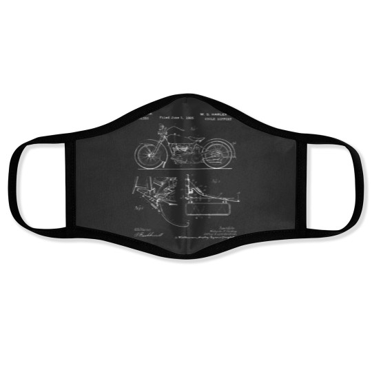 Discover Vintage Motorcycle Patent Prints Face Masks
