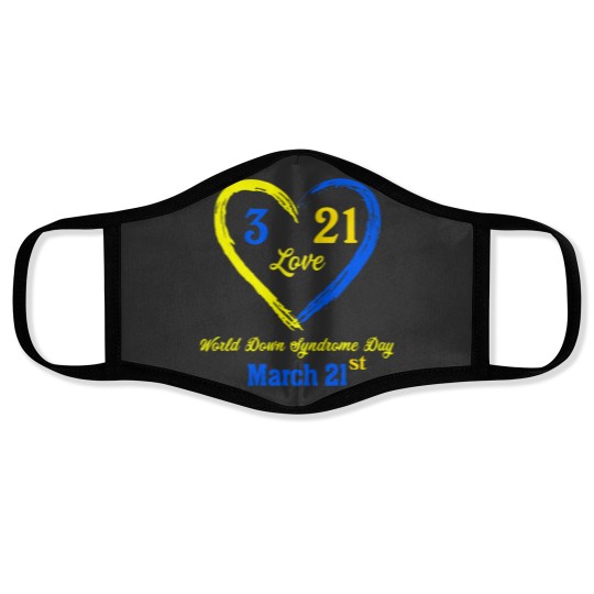 Discover World Down Day T-Shirt Awareness March 21 Face Masks