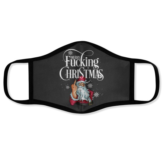 Discover Funny Christmas Men Women Merry Fucking Christmas Face Masks