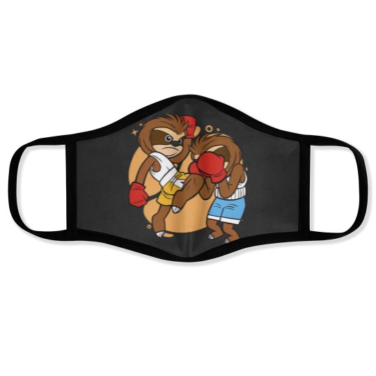 Discover Cute Muay Thai Sloth Fighters 2Thai Boxing and Kickboxing Face Masks