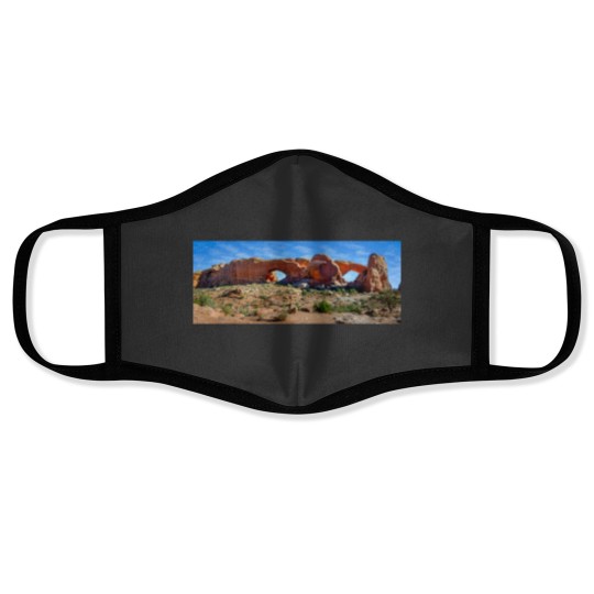 Discover Arches National Park North and South Windows Moab Utah Face Masks