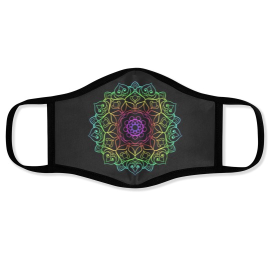 Discover Multicolor Intricate Mandala Design Face Masks