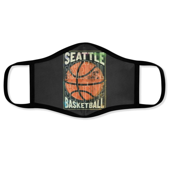 Discover Seattle Basketball Face Masks