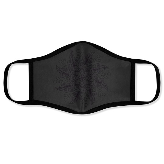 Discover Black Intricate Mandala Design 038 Face Masks