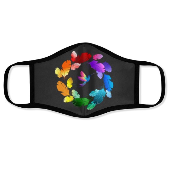 Discover A Colorful Bird Showing Beauty of Colors Sticker Face Masks