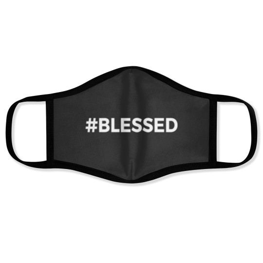 Discover #Blessed Contemporary Christian Bible Believing Sticker Face Masks