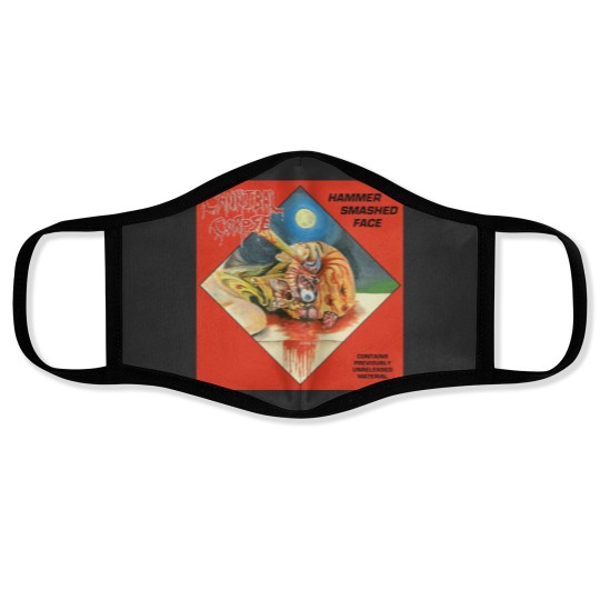 Discover Cannibal Corpse hammer smashed face Sticker.png Face Masks