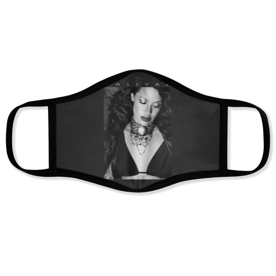 Discover aaliyah photo with logo t Face Masks