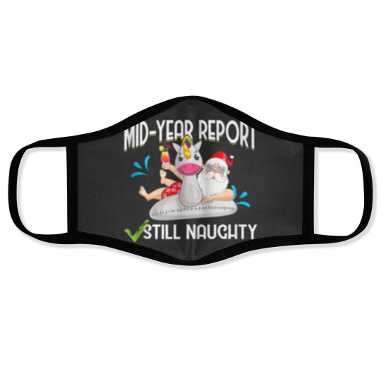 Discover Christmas In July Mid Year Report Still Naughty Santa Face Masks