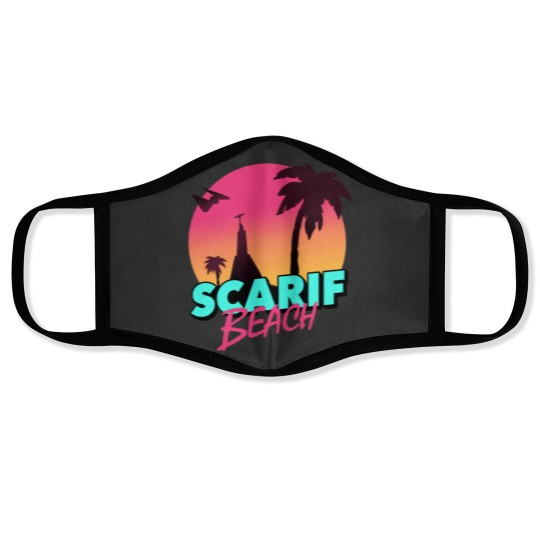 Discover Scarif Beach Sticker Face Masks