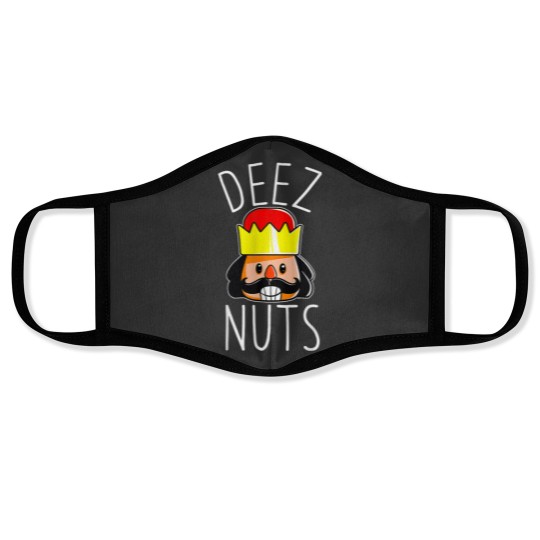 Discover Deez Nuts Nutcracker Funny Christmas Nut Cracker Meme Face Masks