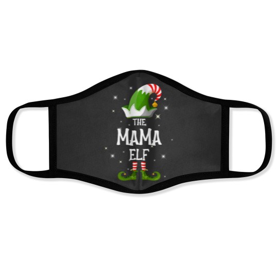 Discover The Mama Elf Family Matching Group Christmas Face Masks
