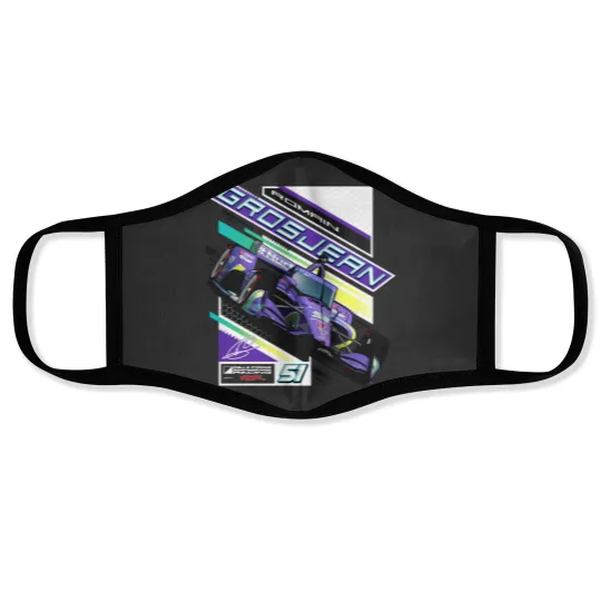 Discover IndyCar - 51 Grosjean Face Masks