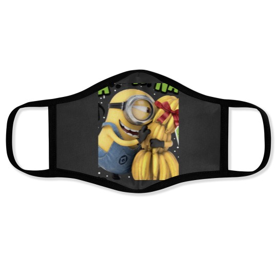 Discover Despicable Me Minion Banana Present Christmas Face Masks