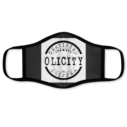 Discover Certified Olicity Shipper Black Stamp Face Masks