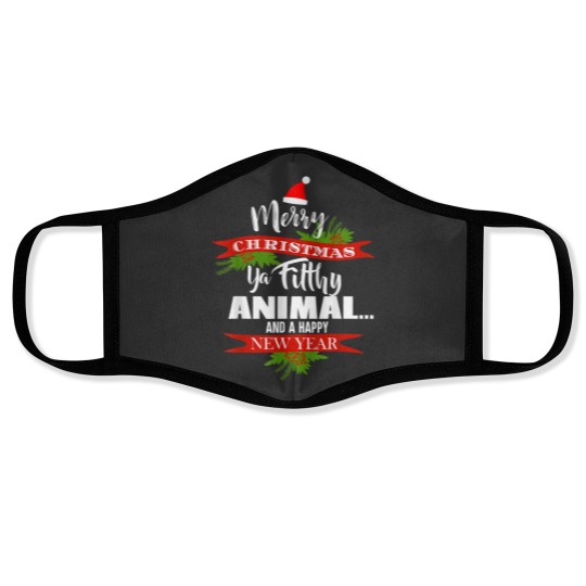 Discover Merry Animals Christmas Ya Filthy Animal Funny Christmas Face Masks