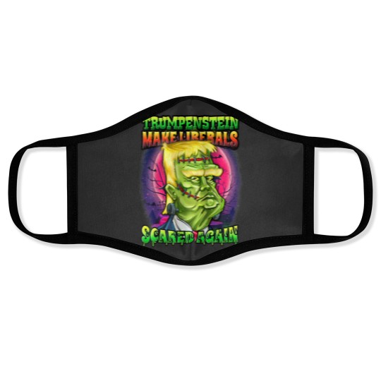 Discover Trumpenstein Make Liberals Scared Again Trump Halloween Meme Face Masks