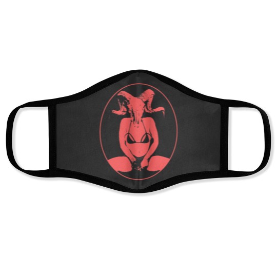 Discover Goat1 Skull Girl Active Face Masks