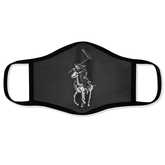 Discover polo grim reaper vintage death Face Masks