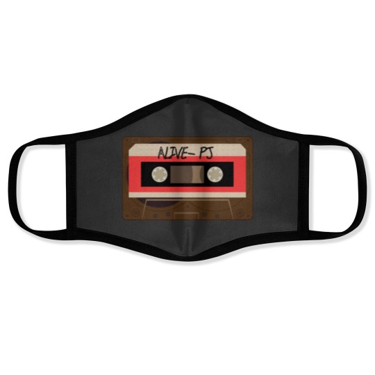 Discover Vintage Cassette tape, Alive-PJ Face Masks