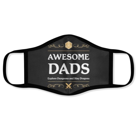 Discover Awesome Dads Explore Dungeons and Slay Dragons Face Masks