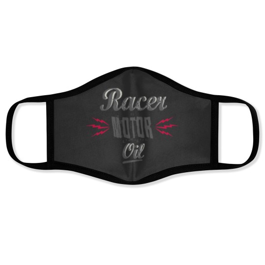 Discover Racer motor oil Face Masks